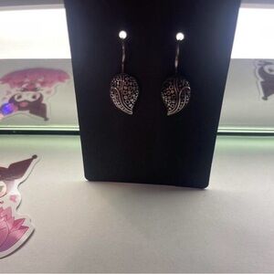 Vintage Elegant Silver Paisley Earrings